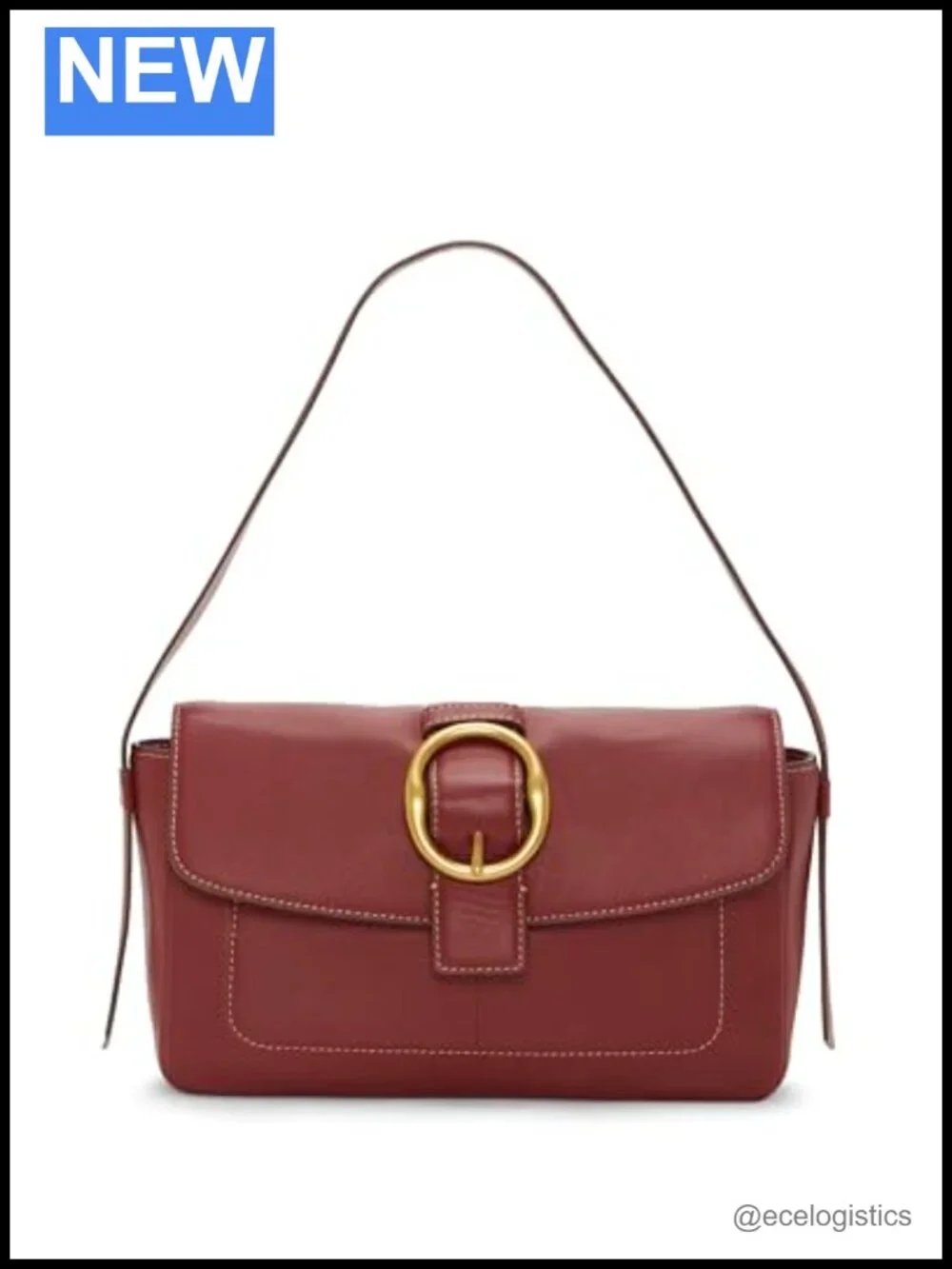 Lucky Brand Leather Satchel Handbag Magnetic Closure Shoulder Bag